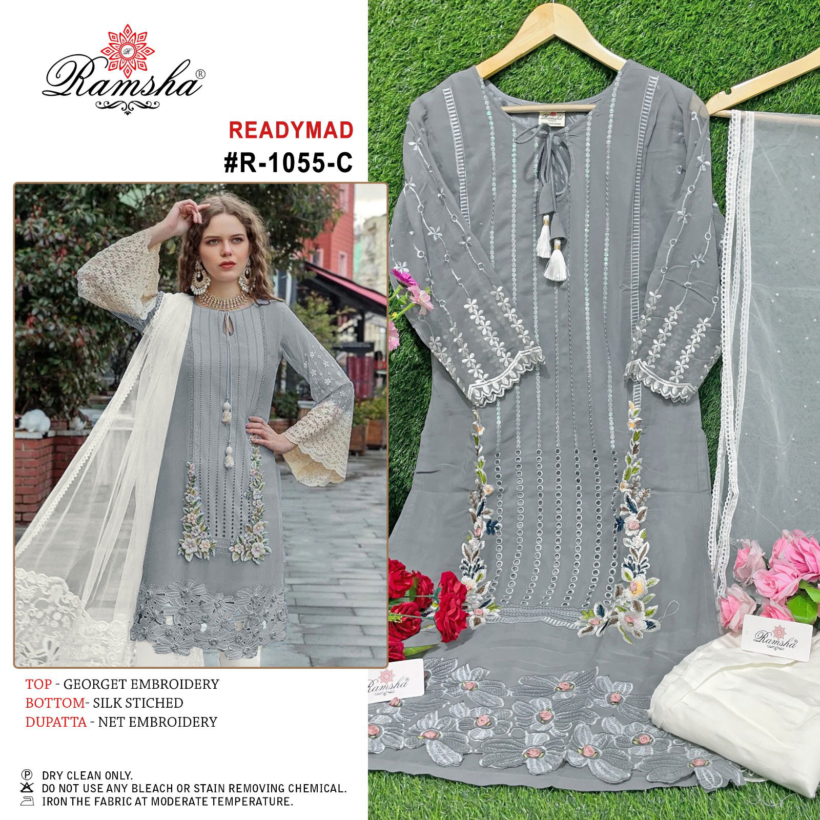 Ramsha R 1055 Nx Readymade Designer Pakistani Suit
